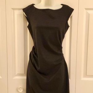 Diane Von Furstenberg | Grey Wool-Blend Bateau Neckline Knee-Length Dres…